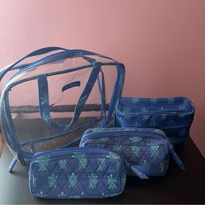 Vera Bradley Turtle Print Cosmetic Bag Set